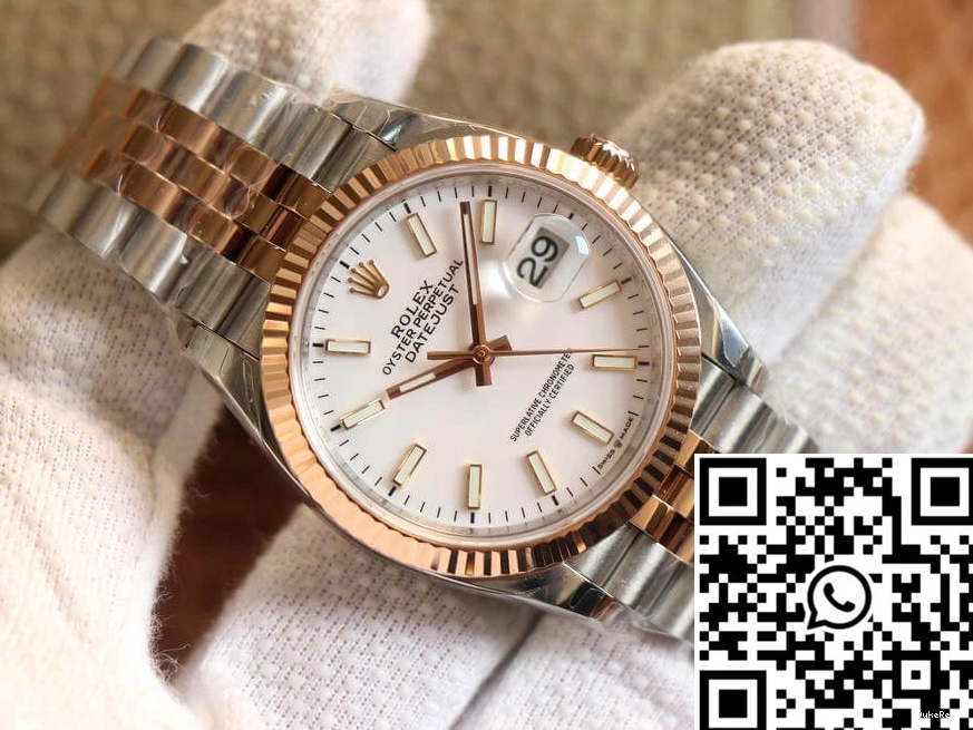 Rose Factory EW Datejust M126231-0017 Dial White Rolex Gold 0311